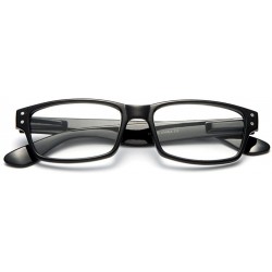 Oversized Unisex Squared Frame Two Tone Colors Clear Lens Glasses - Black - C611YN6NJ07 $10.97