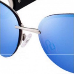 Aviator Polarized wide-leg sunglasses - stainless steel frame wide leg sunshade - B - CV18RY94DQ4 $38.58