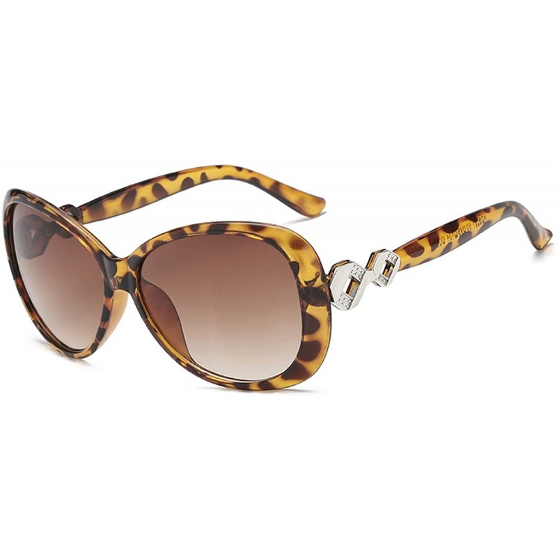 Oversized Polarized Sunglasses Protection Fashion Festival - Leopard Print - CS18TOI8T37 $12.63