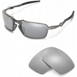 Shield Replacement Lenses for Oakley Badman Sunglasses - Multiple Options Available - Titanium Mirror Coated - Polarized - C4...