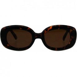 Rectangular Womens Vintage Fashion Sunglasses Oval Rectangular Frame UV 400 - Tortoise - CJ18EO4TGIG $20.26