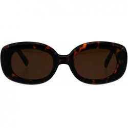 Rectangular Womens Vintage Fashion Sunglasses Oval Rectangular Frame UV 400 - Tortoise - CJ18EO4TGIG $9.45