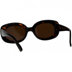 Rectangular Womens Vintage Fashion Sunglasses Oval Rectangular Frame UV 400 - Tortoise - CJ18EO4TGIG $9.45