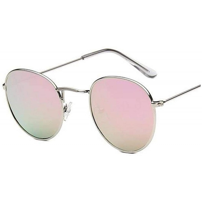 Round Luxury Vintage Round Sunglasses Women Brand Designer Female Sunglass Points Sun Glasses Lady Mirror 2020 Oval - CB1985H...