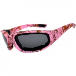 Sport Motorcycle Camouflage Padded Foam Sport Glasses Polarized High Definition Colored Lens - Smoke Lens - C7182GSUWMK $18.86