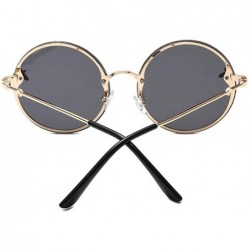 Rimless Round Rimless Sunglasses for Men Women with Bee Decoration - C1 Gold Gray - CX1989URRQX $11.73