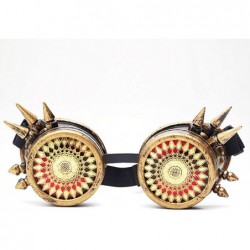 Goggle Steampunk Goggles With Floral Design - Retro Rivet Goggles - A - CT18YRZ5G0H $10.46