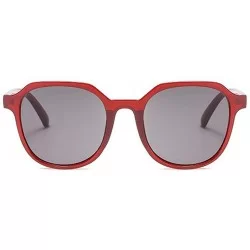 Round Fashion Round HD Sunglasses for Women - UV400 Protection - Beach - Shopping - Red - CL18XD4K6CR $11.55