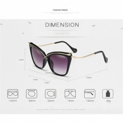 Oversized Transparent Clear Lens Fashion Oversized Women Sunglasses Cat Brand Design 2017 - Transparent Frame - CV188TAOEWZ $...