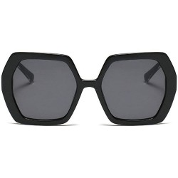 Square Fashion Irregular Polygon Square Sun Glasses Women's Big Frame Concave Shape Brand Designer Sunshade Glasses - CG194SN...