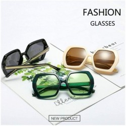Square Fashion Irregular Polygon Square Sun Glasses Women's Big Frame Concave Shape Brand Designer Sunshade Glasses - CG194SN...