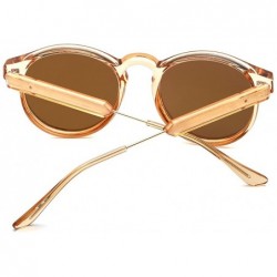 Rectangular Blenders Sunglasses Polarized Sunglasses Blenders Eyewear Sunglasses Women JH9004 - Transparent Gold - CN189U8KCG...