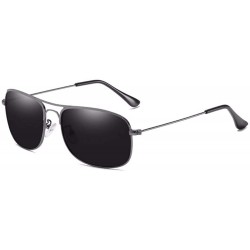 Square Sunglasses Men's Polarized Sunglasses Classic Square Polarized Sunglasses Driving - B - C718QTH02UT $38.17