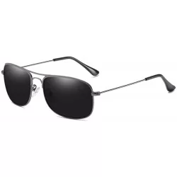 Square Sunglasses Men's Polarized Sunglasses Classic Square Polarized Sunglasses Driving - B - C718QTH02UT $60.91