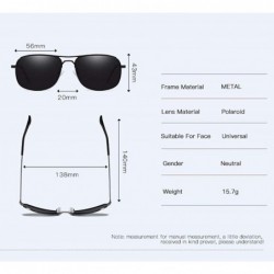 Square Sunglasses Men's Polarized Sunglasses Classic Square Polarized Sunglasses Driving - B - C718QTH02UT $38.17
