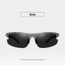 Sport Polarized Sports Sunglasses Al-Mg for Men Driving Sun Glasses Women - Grey - C9194XOK3ZO $15.39