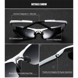 Sport Polarized Sports Sunglasses Al-Mg for Men Driving Sun Glasses Women - Grey - C9194XOK3ZO $15.39