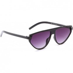 Oval Polarized Sunglasses Glasses Protection Driving - Black Gradient Grey - CZ18TQKCA0L $14.85