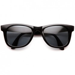 Wayfarer Classic Folding Compact Pocket Fold-Up Horn Rimmed Sunglasses - Black-white Lavender - CQ11O5E8AJ1 $18.89