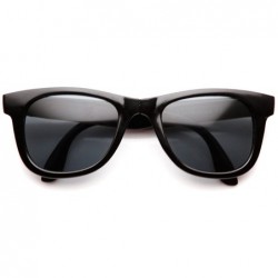 Wayfarer Classic Folding Compact Pocket Fold-Up Horn Rimmed Sunglasses - Black-white Lavender - CQ11O5E8AJ1 $8.56