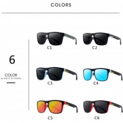 Goggle Men Polarized Sunglasses Vintage Anti-UV Driving Driver Black Goggles Eyewear Rectangle Shades Oculos - C2 - CG197A2IA...