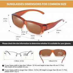 Sport Unisex Wear Over Prescription Glasses Rx Glasses Polarized Sunglasses 8956 - Common Brown Frame Brown Lens - C5186Q2IMC...