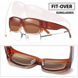 Sport Unisex Wear Over Prescription Glasses Rx Glasses Polarized Sunglasses 8956 - Common Brown Frame Brown Lens - C5186Q2IMC...