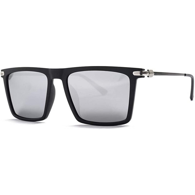 Square TR90 Spectacle Frame TAC1.1 Polarized Sunglasses Business Casual Men's Fashion Sunglasses - C41900XN8SW $19.56