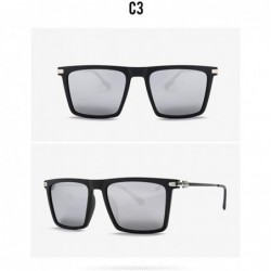 Square TR90 Spectacle Frame TAC1.1 Polarized Sunglasses Business Casual Men's Fashion Sunglasses - C41900XN8SW $19.56