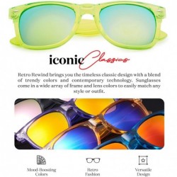 Sport Retro 80's Fashion Sunglasses - Colorful Neon Translucent Frame - Mirrored Lens - CF11OXK99KH $12.82