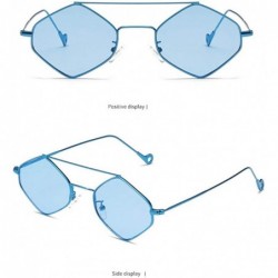 Semi-rimless Classic Eyewear Women Men Sunglasses Full Rim Pilot Woman Sunglasses - Blue - CT18NEWM525 $9.80