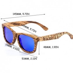 Wayfarer Bamboo Wood Polarized Sunglasses For Men&Women Retro Style 100% UV400 - 108 - CG18X5OUCXQ $30.90