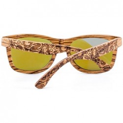Wayfarer Bamboo Wood Polarized Sunglasses For Men&Women Retro Style 100% UV400 - 108 - CG18X5OUCXQ $30.90