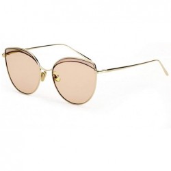 Aviator 2019 new sunglasses- ladies two-color eyebrow sunglasses- marine sunglasses fashion - D - C518SMSD8K3 $87.62