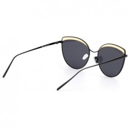 Aviator 2019 new sunglasses- ladies two-color eyebrow sunglasses- marine sunglasses fashion - D - C518SMSD8K3 $49.79