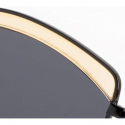 Aviator 2019 new sunglasses- ladies two-color eyebrow sunglasses- marine sunglasses fashion - D - C518SMSD8K3 $49.79