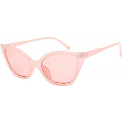 Round Glasses- Women's Fashion Vintage Cateye Frame Shades Acetate Frame UV Sunglasses - 7139a - CN18RS4N38X $11.93