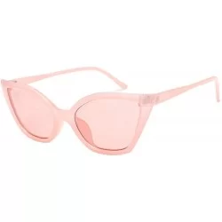 Round Glasses- Women's Fashion Vintage Cateye Frame Shades Acetate Frame UV Sunglasses - 7139a - CN18RS4N38X $18.65