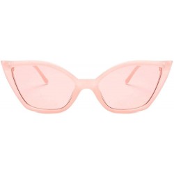 Round Glasses- Women's Fashion Vintage Cateye Frame Shades Acetate Frame UV Sunglasses - 7139a - CN18RS4N38X $11.93