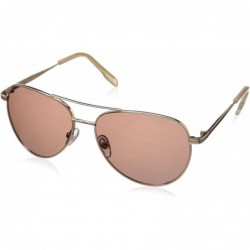 Aviator Women's Prelude Polarized Aviator Sunglasses - Gold/Rose POL - 60 mm - CP12N3XJ1H3 $18.83