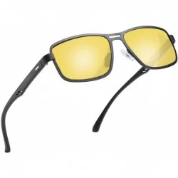 Square 2020 Fashion Sunglasses Men Polarized Square Metal Frame Male Sun Glasses Driving Fishing Eyewear - CA198AHA26M $59.92