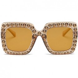 Cat Eye Sunglasses for Women Diamond Cat Eye Vintage Sunglasses Retro Oversized Glasses Eyewear - H - CZ18QMXTQ7G $12.08