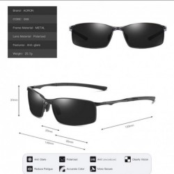 Sport New Mens Polarized Sunglasses for Sports-Outdoor Driving Sunglasses Men-Metal Frame Sunglasses - CP18S2UR0UY $9.63