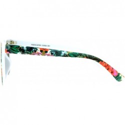 Square Womens Sunglasses Classic Square Frame Casual Fashion Shades UV 400 - Tropical Floral (Smoke) - CO19580ASZW $15.43