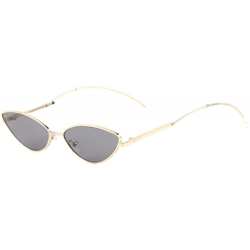 Cat Eye Curved Temple Ear Cat Eye Sunglasses - Black - CY1988CLTWR $13.56