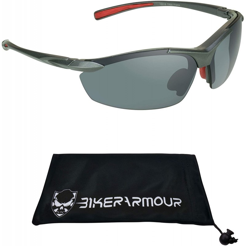 Semi-rimless Quality TR90 Sunglasses Semi Rimless for Running- Golf- Cycling and Tennis - Gray - CB12EXJTT3J $18.44