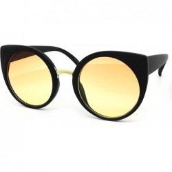 Oversized 3317 Oversize Soft Matte Finish Funky Fashion Candy Flat Tint Cats Eye Sunglasses - Matte Finish - C6185KLD3DW $15.01
