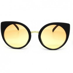 Oversized 3317 Oversize Soft Matte Finish Funky Fashion Candy Flat Tint Cats Eye Sunglasses - Matte Finish - C6185KLD3DW $15.01