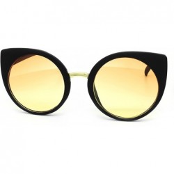 Oversized 3317 Oversize Soft Matte Finish Funky Fashion Candy Flat Tint Cats Eye Sunglasses - Matte Finish - C6185KLD3DW $15.01