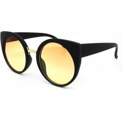 Oversized 3317 Oversize Soft Matte Finish Funky Fashion Candy Flat Tint Cats Eye Sunglasses - Matte Finish - C6185KLD3DW $15.01